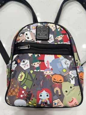 Loungefly The Nightmare Before Christmas Multi-Color Character Mini Backpack